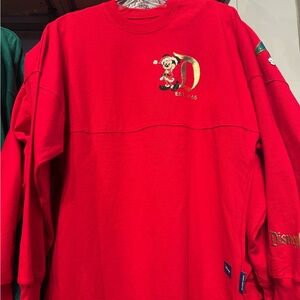 Disney Red Holiday Mickey Sweatshirt